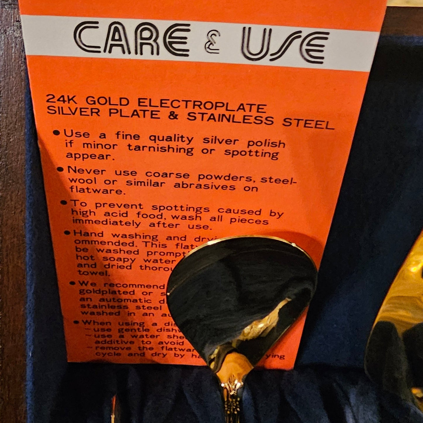 Vintage Gold Flatware Set