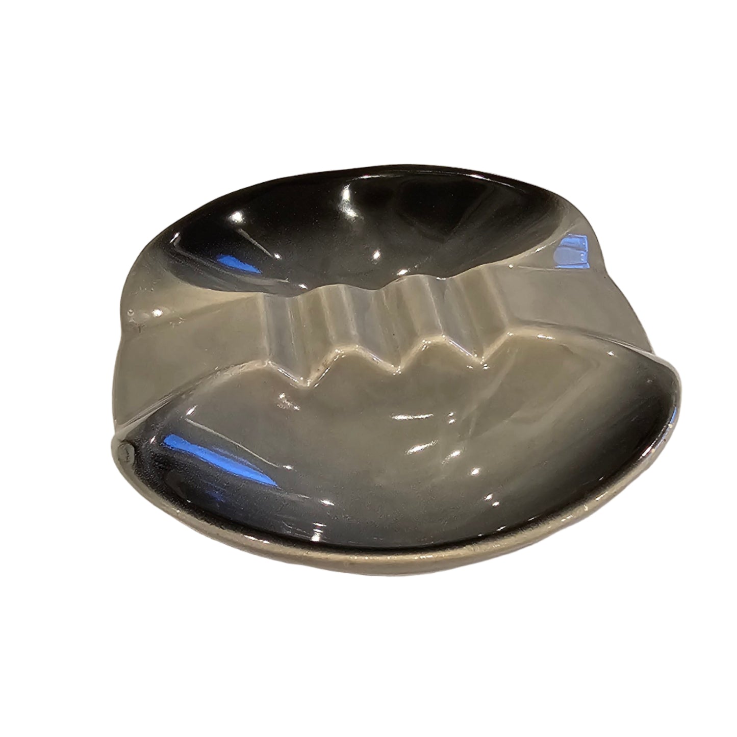 MCM Gray + Black Ceramic Ashtray