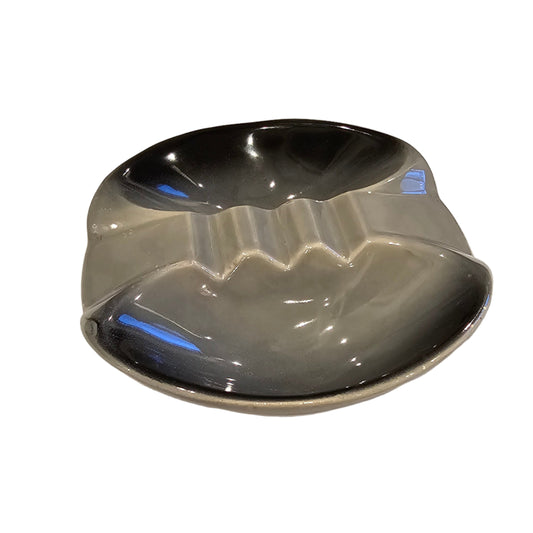 MCM Gray + Black Ceramic Ashtray