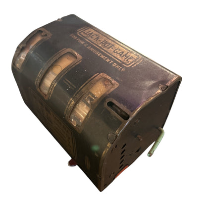 Jack-Pot Game Tin Wind-Up Slot Machine Toy