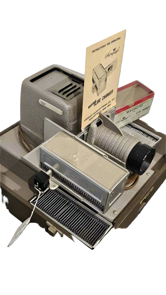 Airequipt Automatic Slide Changer – Vintage 1950s Photo Slide Projector Accessory
