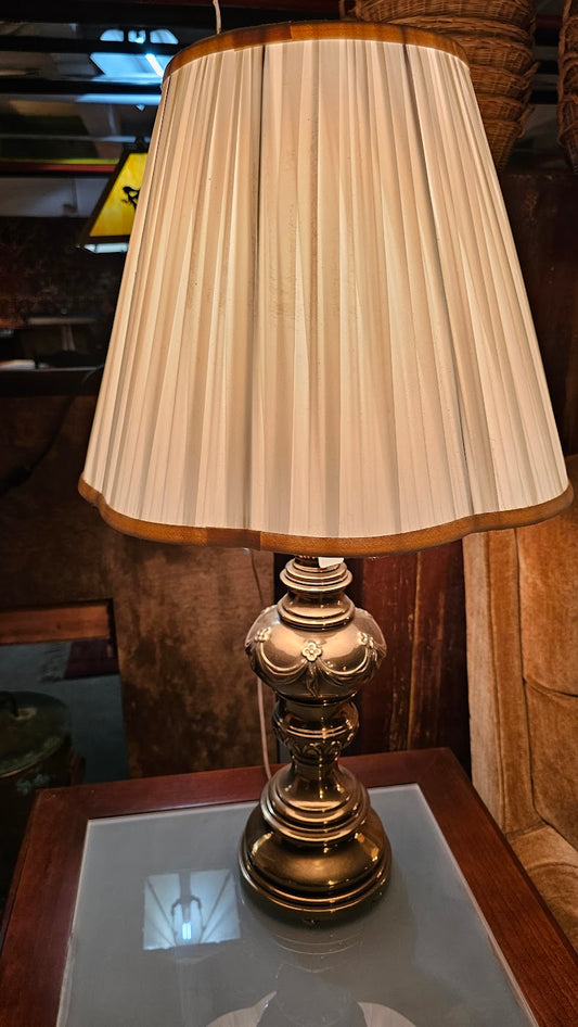 Table Lamp with a Brass Finish