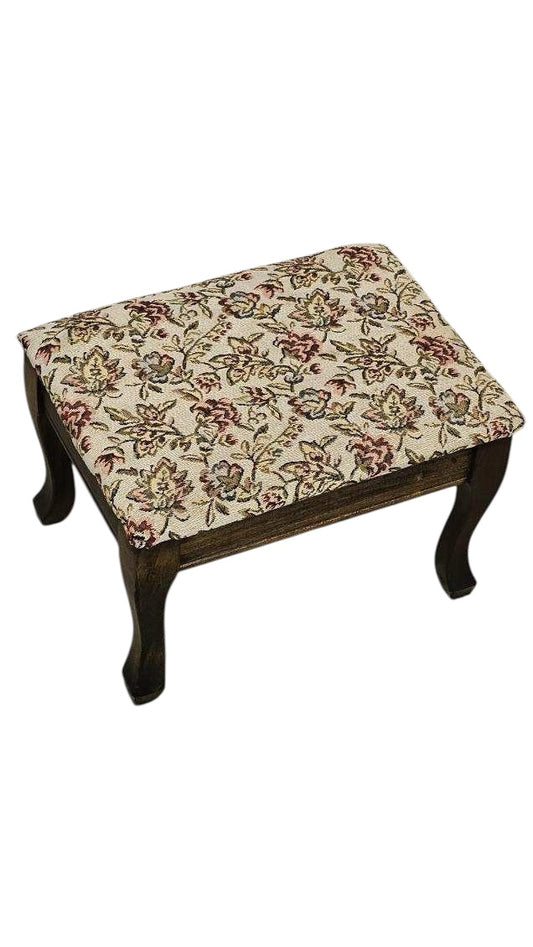 RARE Vintage Electric Heated Floral Upholstered Footstool