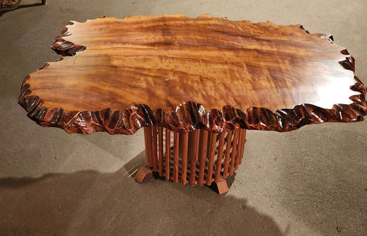 Burled Redwood Nakishima Style Coffee Table