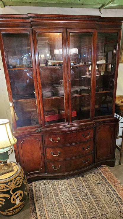 Cherry China Cabinet with Interior Lighting