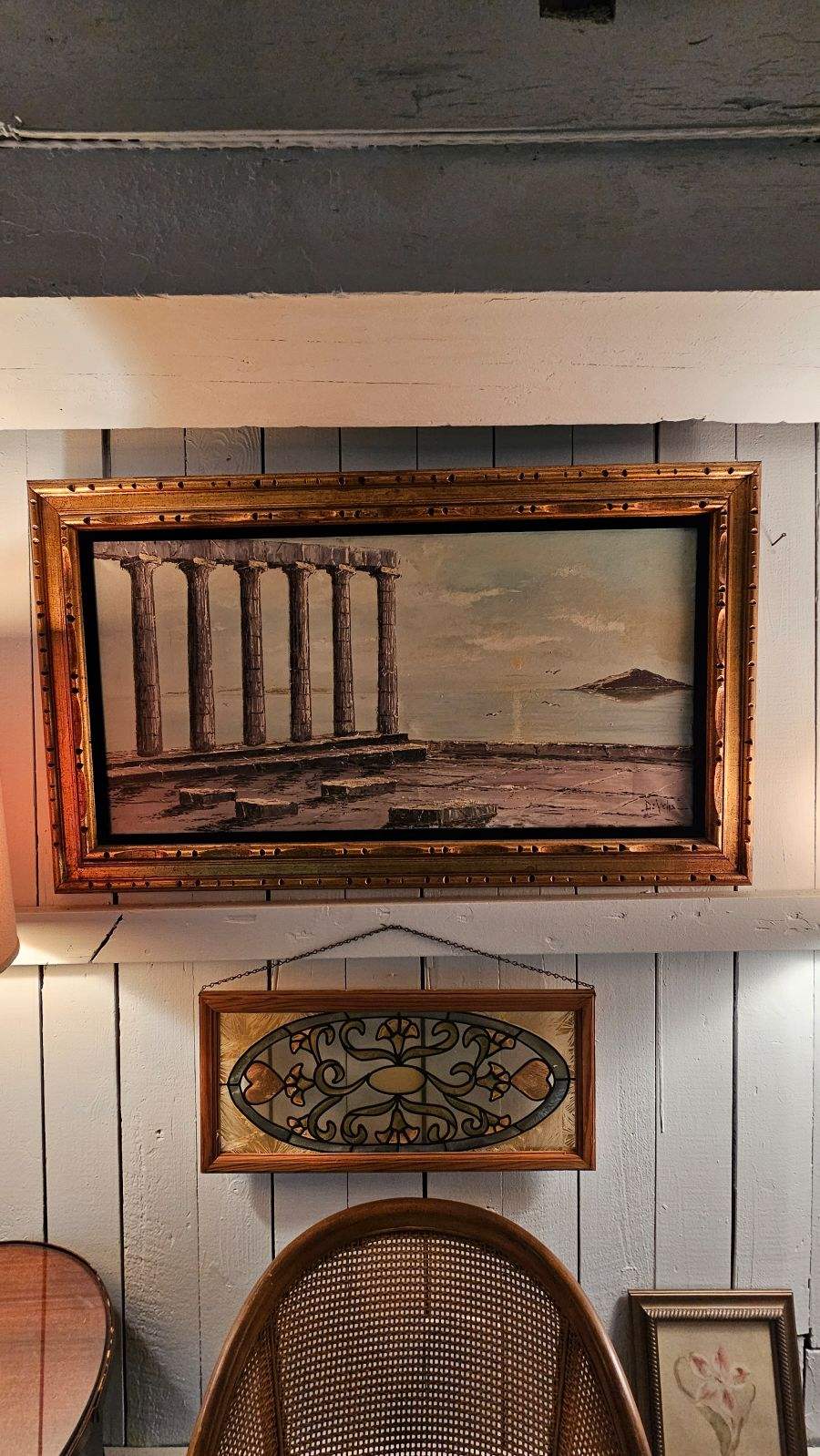 Greek Island Ruins Framed Painting