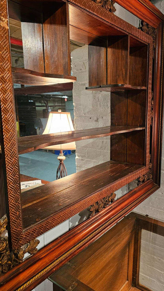 Shadow Box Mirror – Vintage Wall Mirror with Dimensional Wood Frame