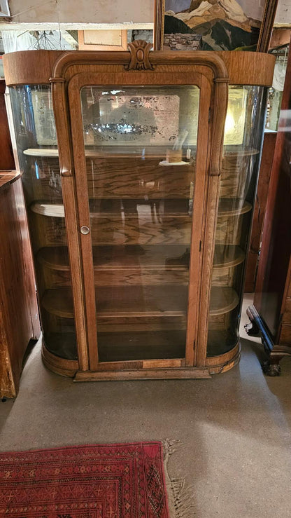 Curved Glass, Early 20th Century Display Case