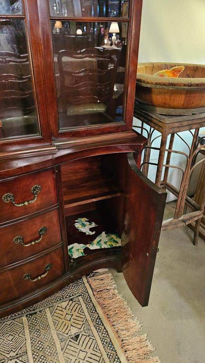 Cherry China Cabinet with Interior Lighting