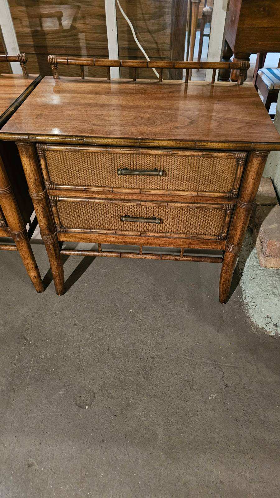 Mid-century Thomasville Two-Drawer Side Tables