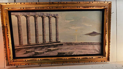 Greek Island Ruins Framed Painting