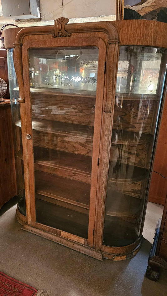 Curved Glass, Early 20th Century Display Case