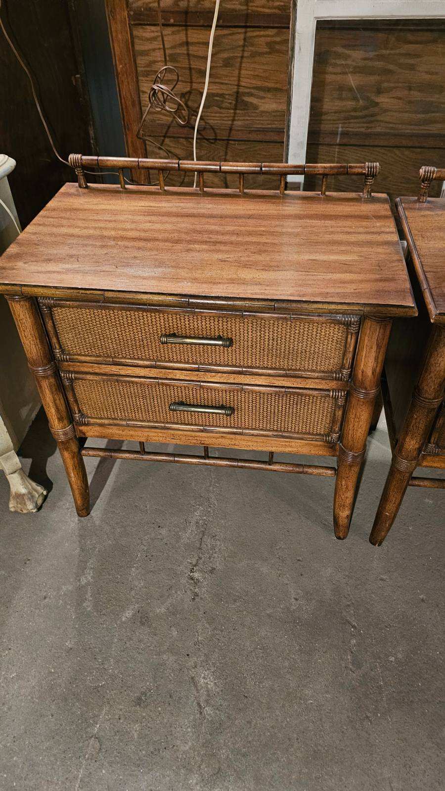 Mid-century Thomasville Two-Drawer Side Tables