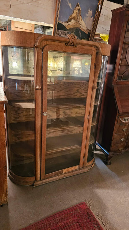 Curved Glass, Early 20th Century Display Case