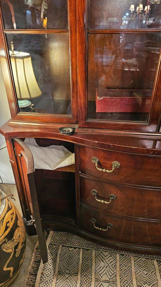 Cherry China Cabinet with Interior Lighting