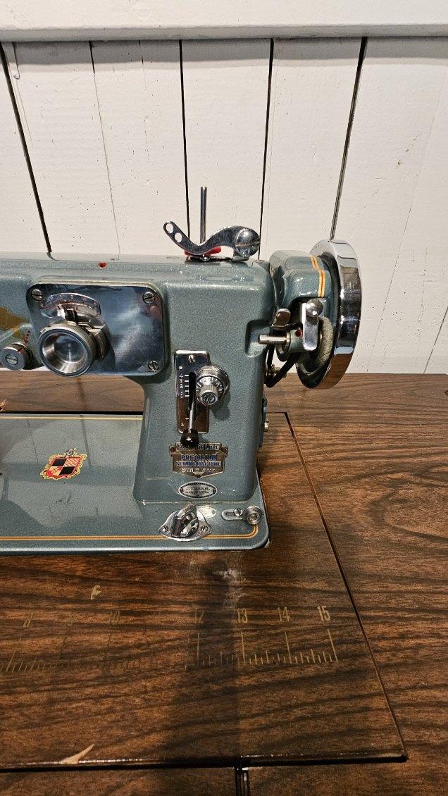 1950s Japanese Sewing Machine and Desk (Replication of Singer Style)