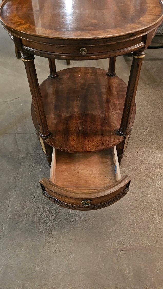 Oval Mahogony Lamp Table with Drawer and Writing Slab