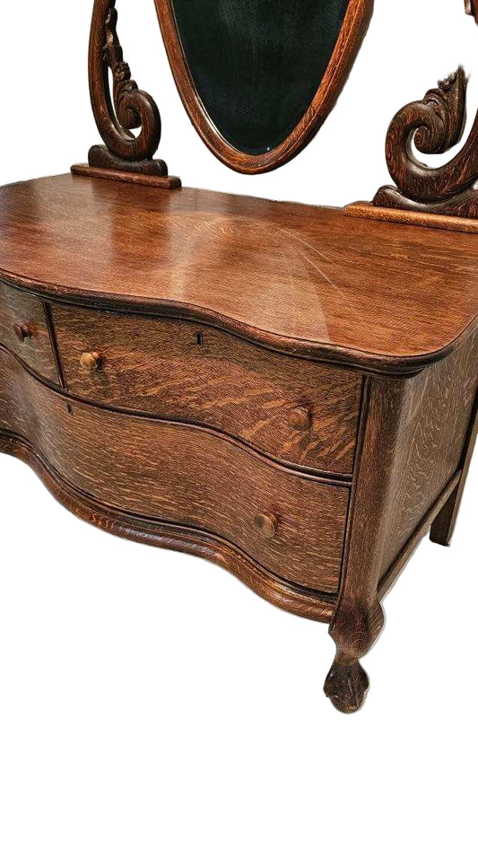 3-Drawer Chest Quarter Sawn Oak Dresser
