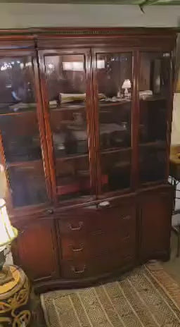 Cherry China Cabinet with Interior Lighting