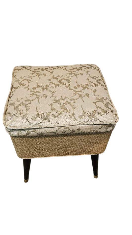 Sewing Storage Seat – Retro Upholstered Sewing Box with Hidden Compartment