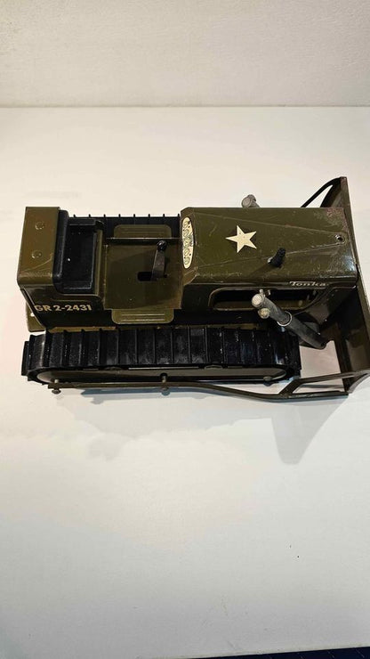 Toy Army Green Bulldozer by Tonka Army Green 1960s