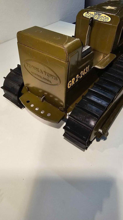 Toy Army Green Bulldozer by Tonka Army Green 1960s