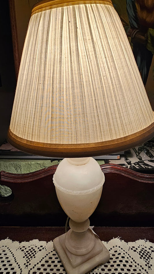 White Onyx Lamp -- Vintage